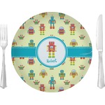Robot Glass Lunch / Dinner Plate 10" (Personalized)