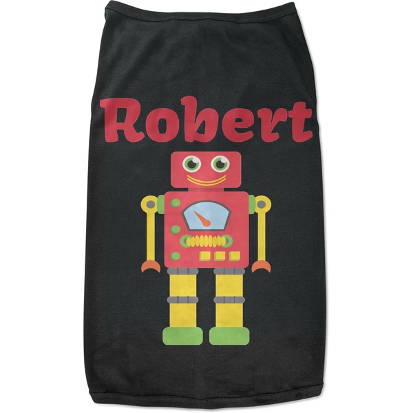 Custom Robot Black Pet Shirt - 2XL (Personalized)