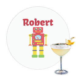 Robot Printed Drink Topper - 3.25" (Personalized)
