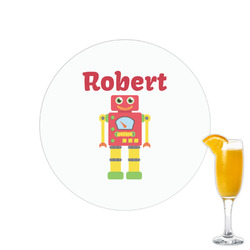 Robot Printed Drink Topper - 2.15" (Personalized)