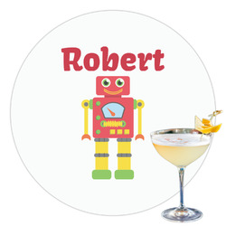 Robot Printed Drink Topper - 3.5" (Personalized)