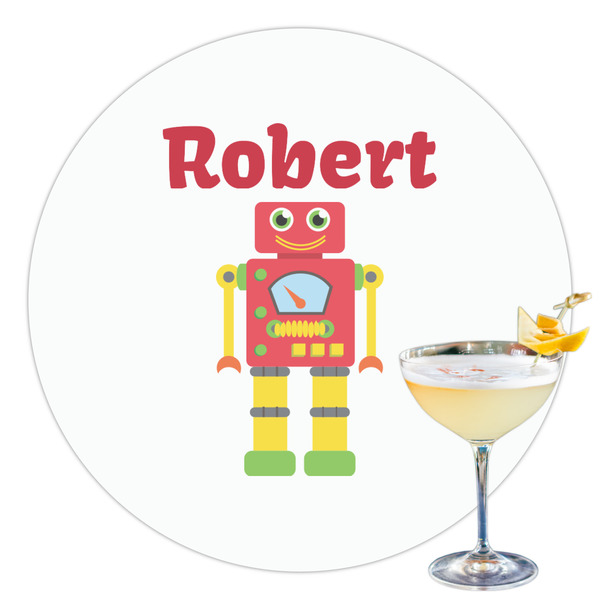 Custom Robot Printed Drink Topper - 3.5" (Personalized)