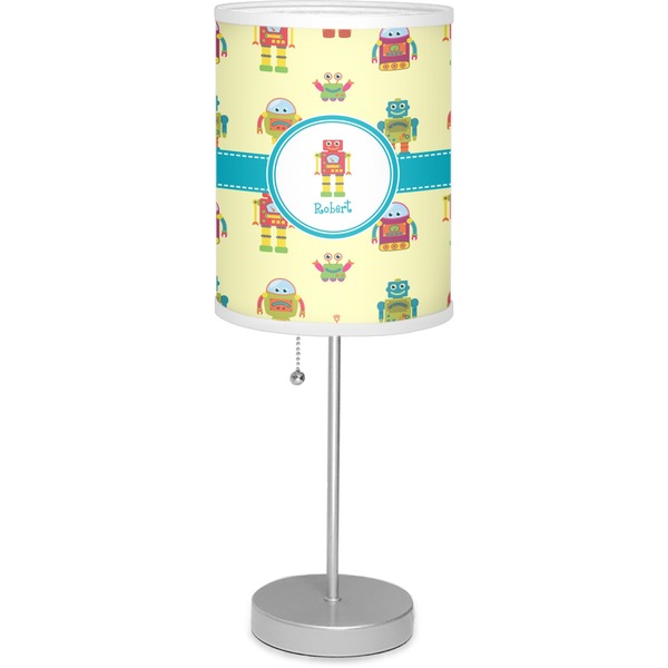 Custom Robot 7" Drum Lamp with Shade Polyester (Personalized)
