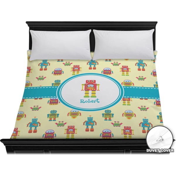 Custom Robot Duvet Cover - King (Personalized)