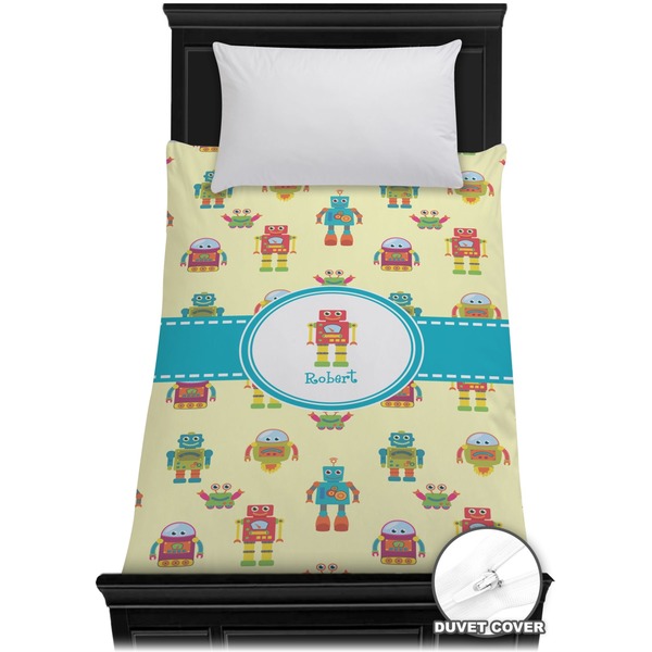 Custom Robot Duvet Cover - Twin (Personalized)