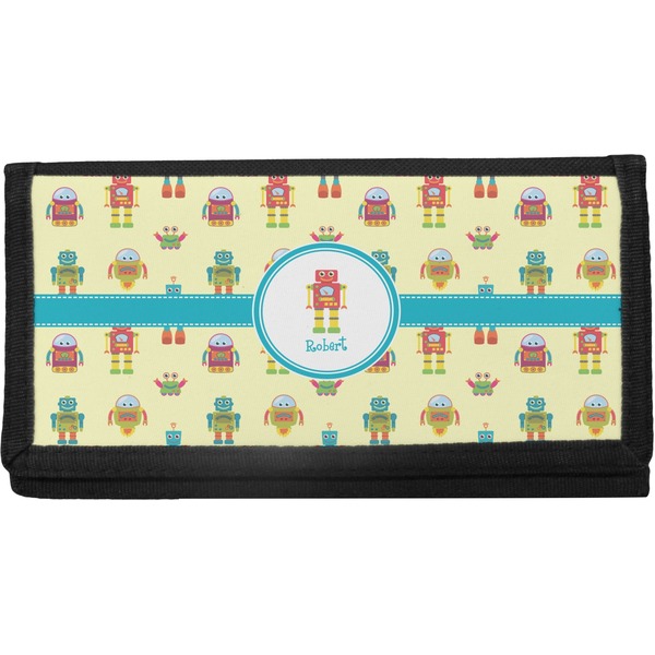 Custom Robot Canvas Checkbook Cover (Personalized)