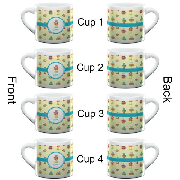 Robot Espresso Cup - 6oz (Double Shot Set of 4) APPROVAL