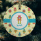 Robot Frosted Glass Ornament - Round (Lifestyle)