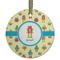Robot Frosted Glass Ornament - Round