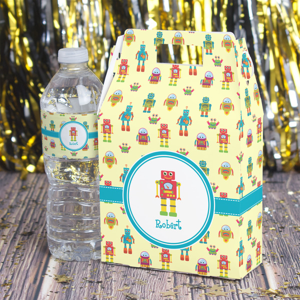 Robot Gable Favor Box - In Context