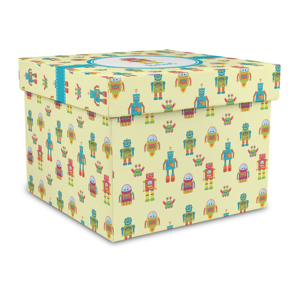 Custom Robot Gift Box with Lid - Canvas Wrapped - Large (Personalized)