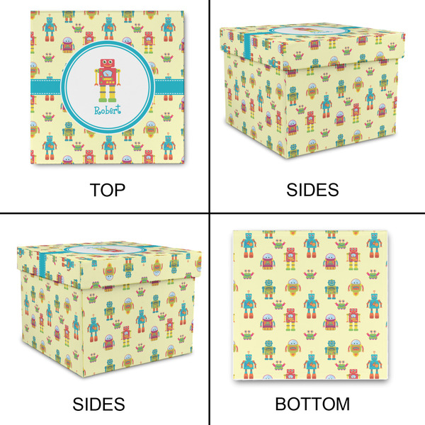 Robot Gift Boxes with Lid - Canvas Wrapped - Medium - Approval