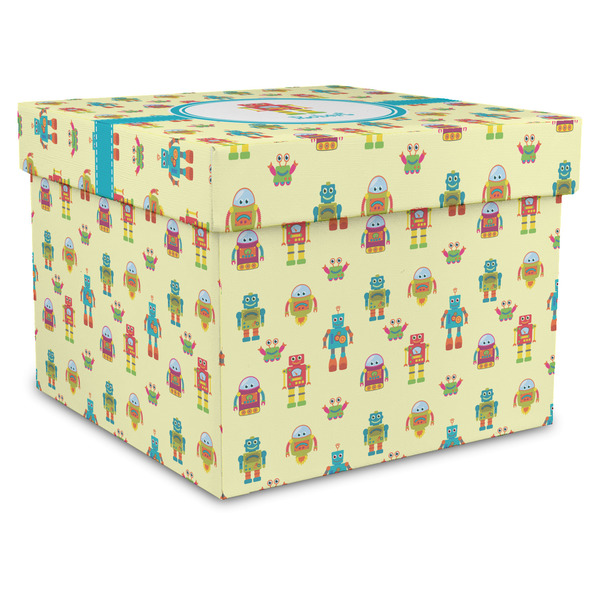 Custom Robot Gift Box with Lid - Canvas Wrapped - X-Large (Personalized)