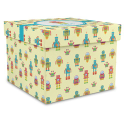 Robot Gift Box with Lid - Canvas Wrapped - XX-Large (Personalized)