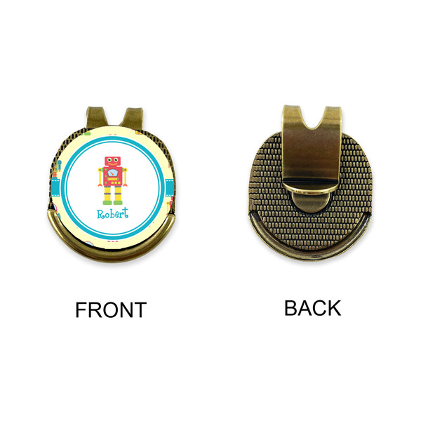 Robot Golf Ball Hat Clip Marker - Apvl - GOLD