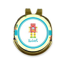 Robot Golf Ball Marker - Hat Clip - Gold