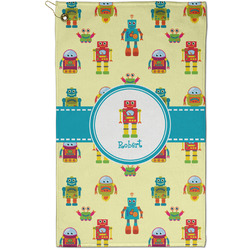 Robot Golf Towel - Poly-Cotton Blend - Small w/ Name or Text