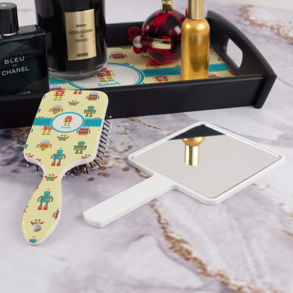 Robot Hair Brush - With Hand Mirror