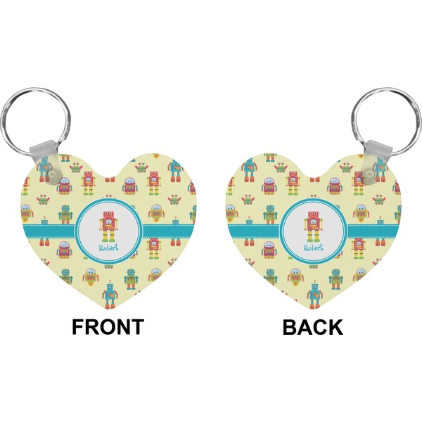 Robot Heart Keychain (Front + Back)