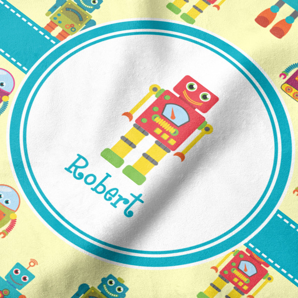 Robot Hooded Baby Towel- Detail Close Up