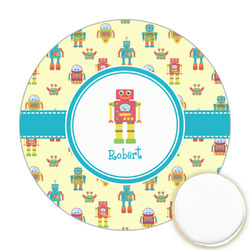 Robot Printed Cookie Topper - Round (Personalized)