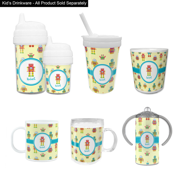 Robot Kid's Drinkware - Customized & Personalized