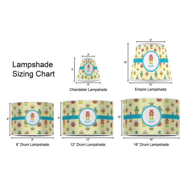 Robot Lampshade Sizing Chart