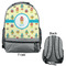 Robot Large Backpack - Gray - Front & Back View