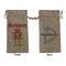 Robot Large Burlap Gift Bag - Front & Back (Personalized)