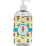 Robot Plastic Soap / Lotion Dispenser (16 oz - Large - White) (Personalized)