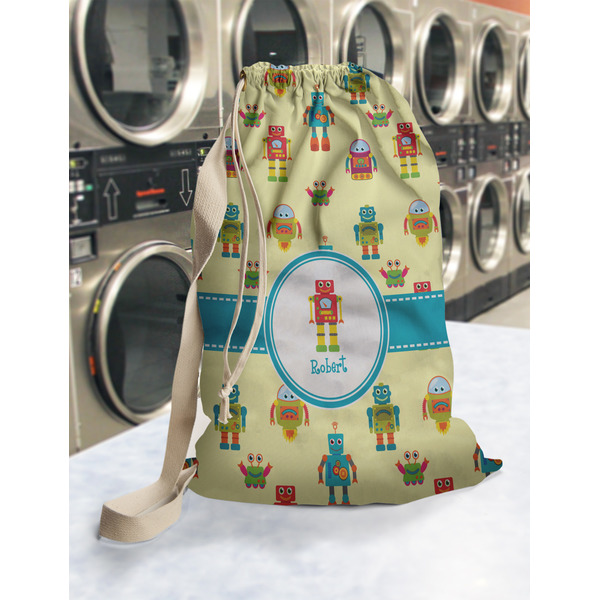Robot Laundry Bag in Laundromat