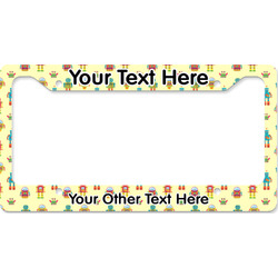 Robot License Plate Frame - Style B (Personalized)