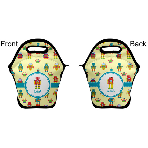 Robot Lunch Bag - Front and Back