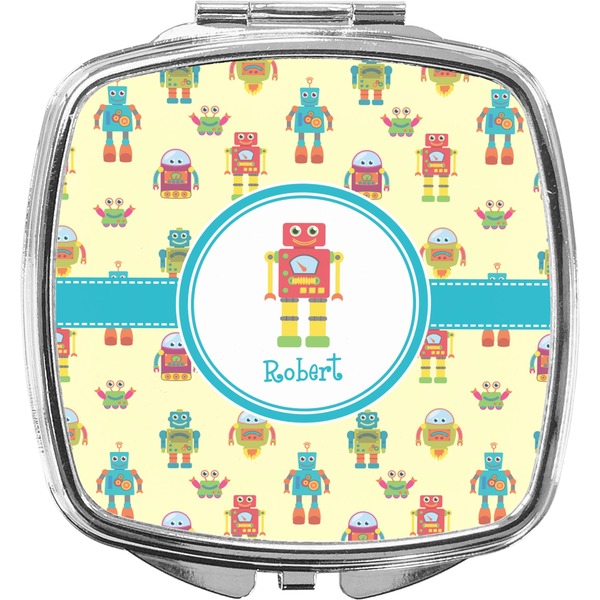 Custom Robot Compact Makeup Mirror (Personalized)
