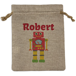 Robot Burlap Gift Bag (Personalized)