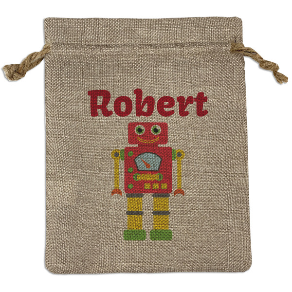 Custom Robot Burlap Gift Bag (Personalized)