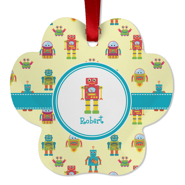 Robot Metal Paw Ornament - Front