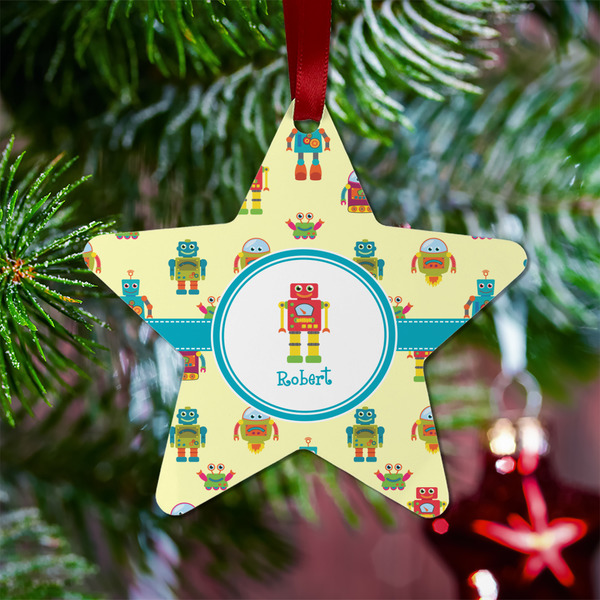 Robot Metal Star Ornament - Lifestyle