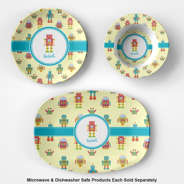 Robot Microwave & Dishwasher Safe CP Plastic Dishware - Group