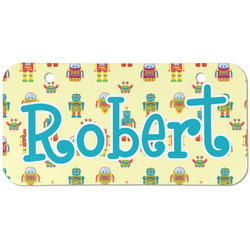 Robot Mini/Bicycle License Plate (2 Holes) (Personalized)