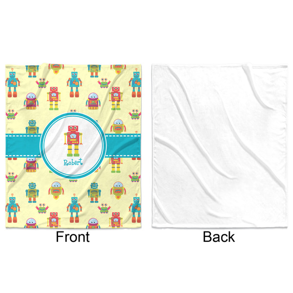 Robot Minky Blanket - 50"x60" - Single Sided - Front & Back