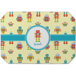 Robot Dining Table Mat - Octagon (Single-Sided) w/ Name or Text