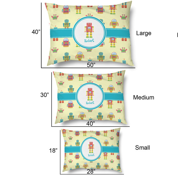 Robot Outdoor Dog Beds - SIZE CHART