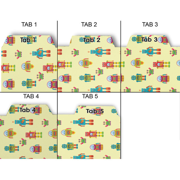 Robot Page Dividers - Set of 5 - Approval