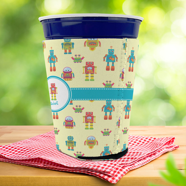 Robot Party Cup Sleeves - with bottom - Lifestyle