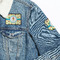 Robot Patches Lifestyle Jean Jacket Detail