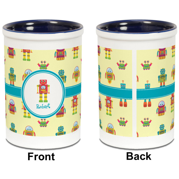 Robot Pencil Holder - Blue - approval