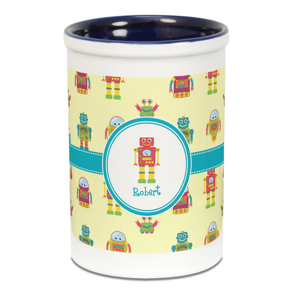 Robot Pencil Holder - Blue