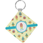 Robot Diamond Plastic Keychain w/ Name or Text