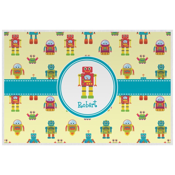 Custom Robot Laminated Placemat w/ Name or Text